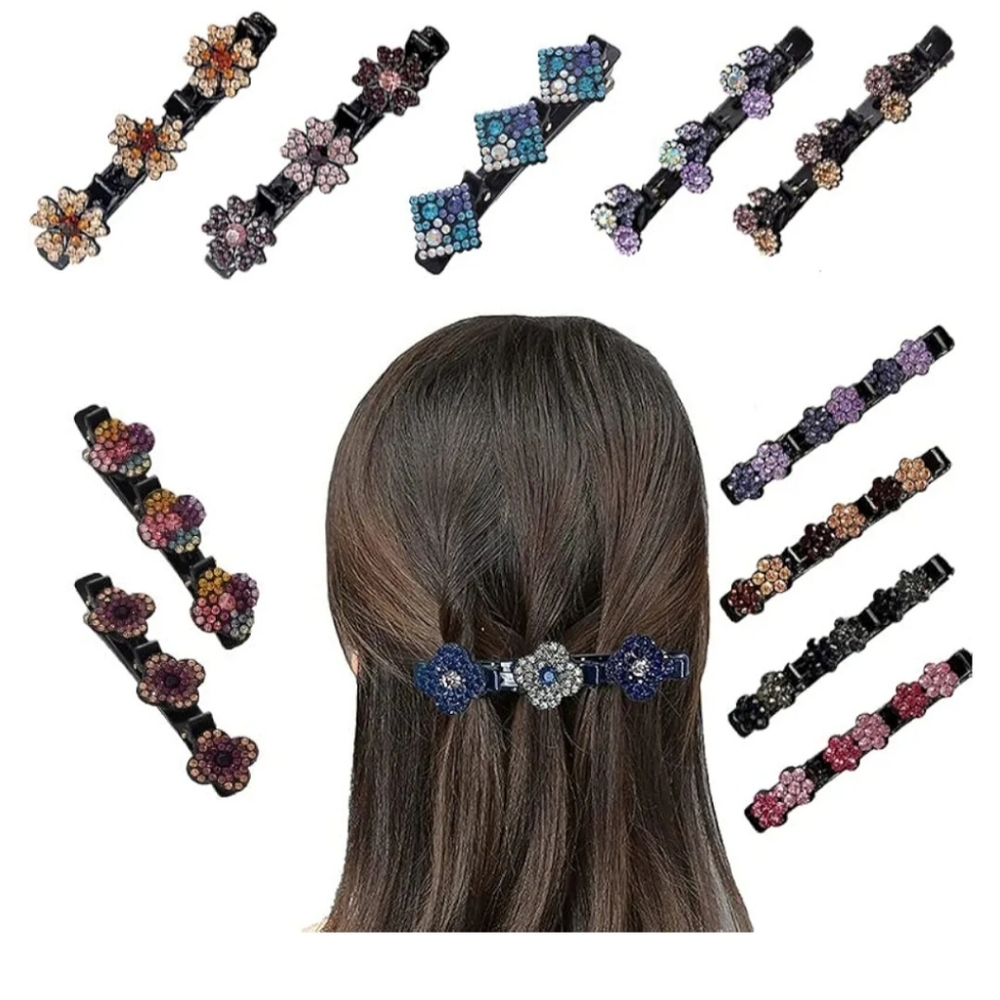 NWT Hair Accessory Hair Clips: 20PCS Sparkling Crystal Stone Braided Barrettes